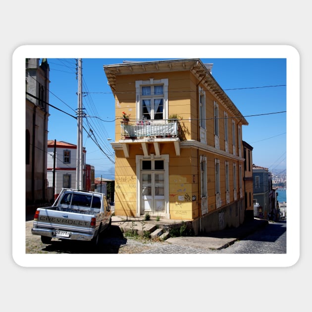 valparaiso corner house Sticker by andalaimaging